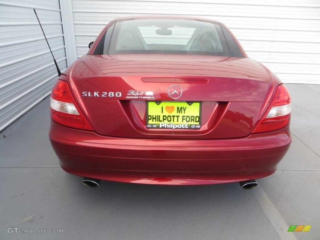 2006 SLK 280 Roadster - Firemist Red Metallic / Beige photo #5