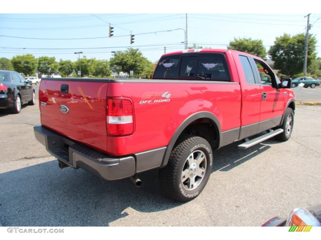 2005 F150 FX4 SuperCab 4x4 - Bright Red / Medium Flint Grey photo #6
