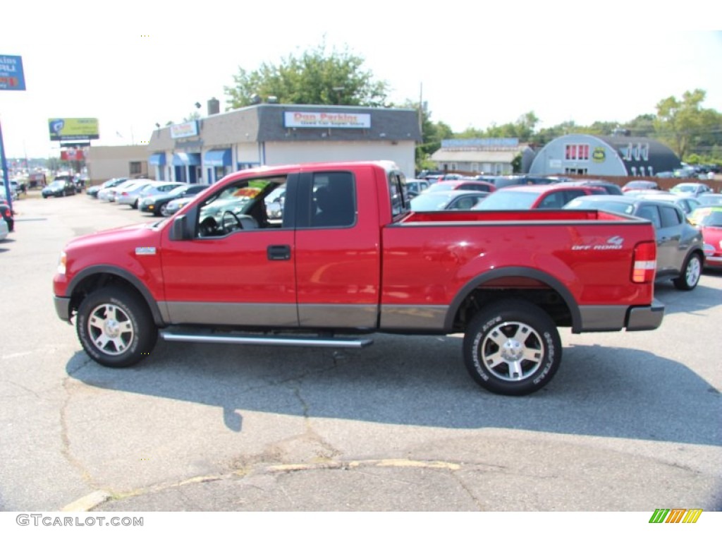 2005 F150 FX4 SuperCab 4x4 - Bright Red / Medium Flint Grey photo #11