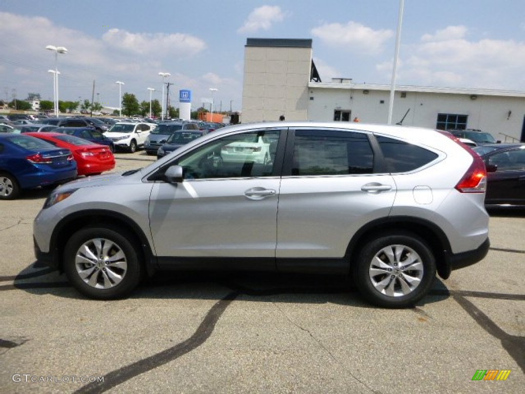 2013 CR-V EX AWD - Alabaster Silver Metallic / Gray photo #6