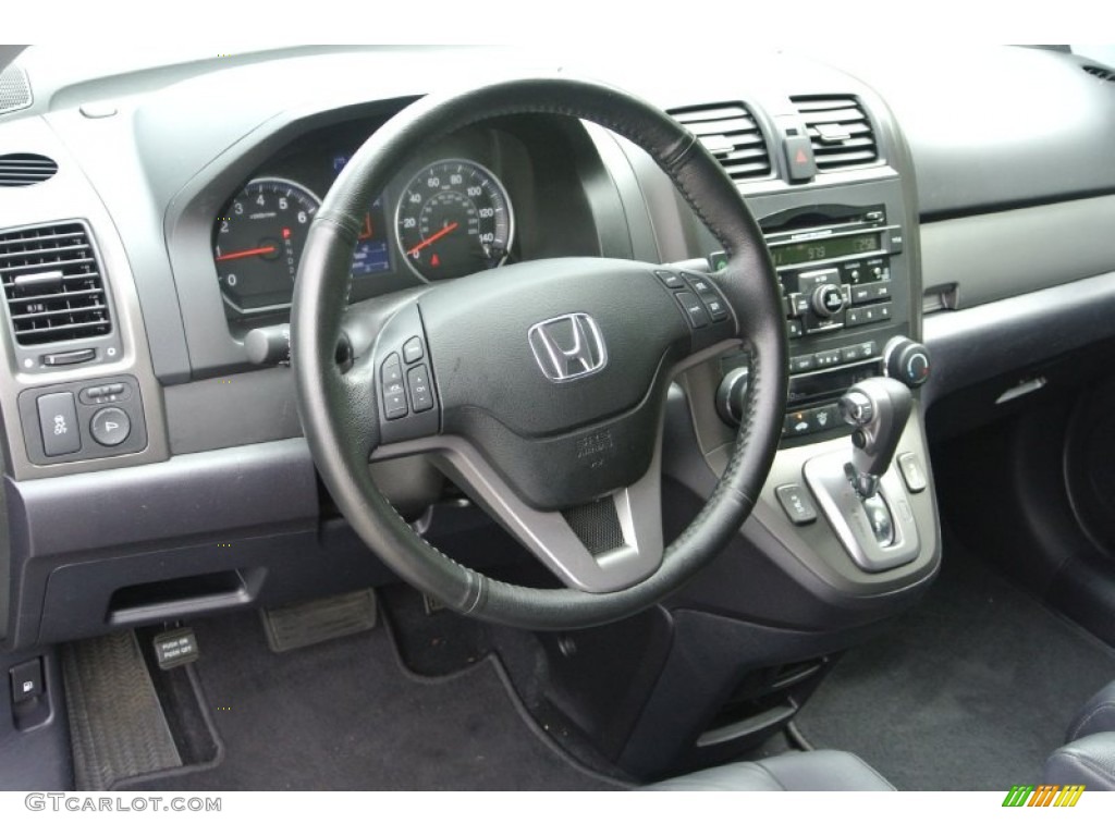 2011 Honda CR-V EX-L Black Steering Wheel Photo #84807388