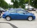 2013 Dyno Blue Pearl Honda Civic LX Sedan  photo #2