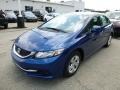 2013 Dyno Blue Pearl Honda Civic LX Sedan  photo #6