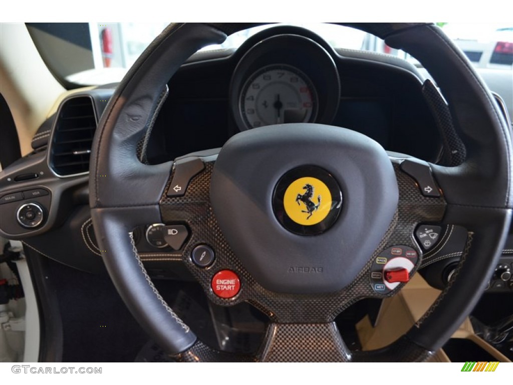2012 Ferrari 458 Italia Beige Steering Wheel Photo #84807941