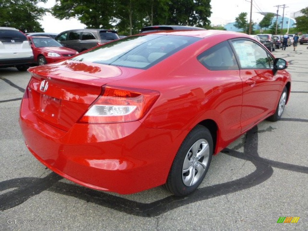2013 Civic LX Coupe - Rallye Red / Gray photo #3