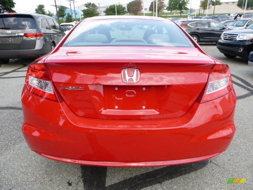 2013 Civic LX Coupe - Rallye Red / Gray photo #4