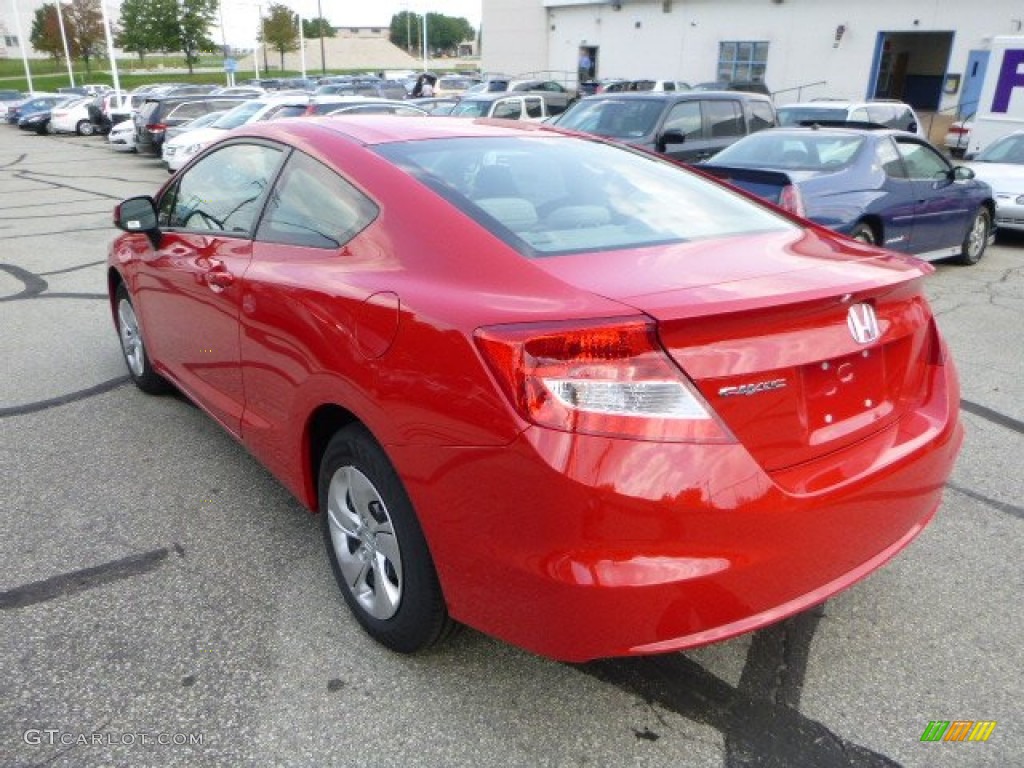 2013 Civic LX Coupe - Rallye Red / Gray photo #5