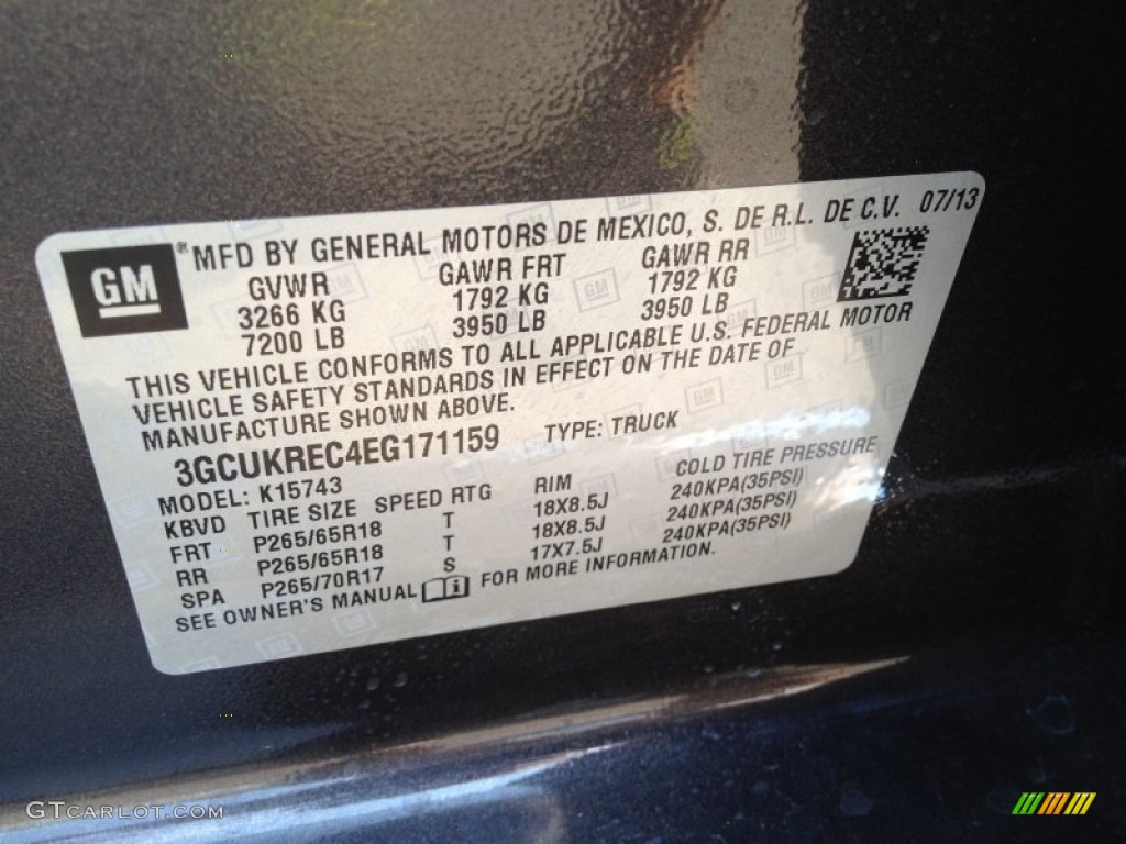 2014 Silverado 1500 LT Z71 Crew Cab 4x4 - Tungsten Metallic / Jet Black photo #9