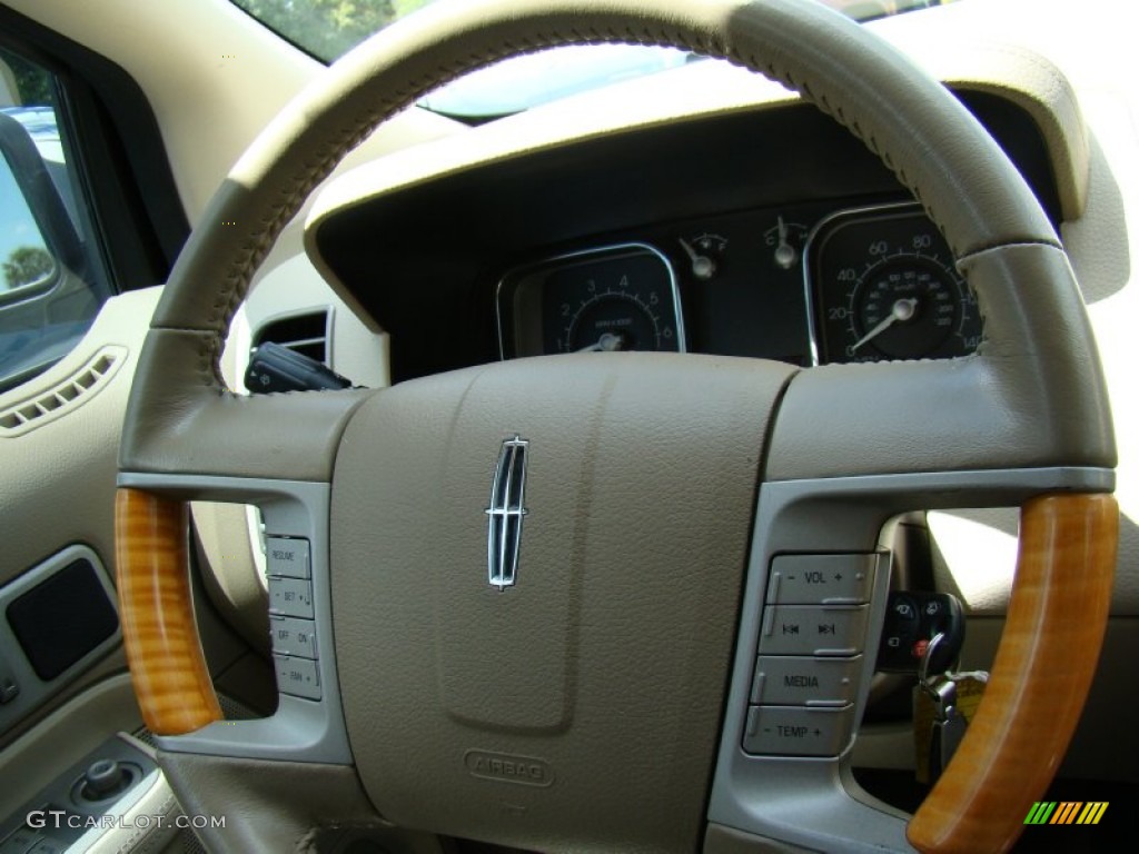 2007 Lincoln MKX Standard MKX Model Medium Camel Steering Wheel Photo #84811600
