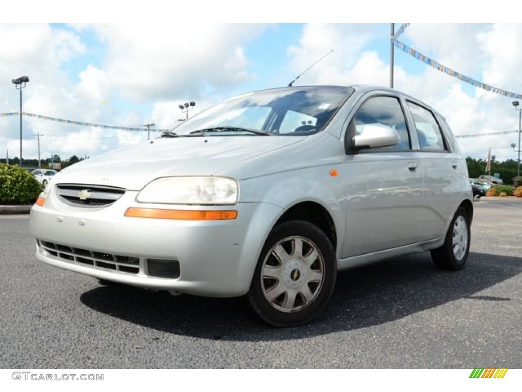 2004 Aveo LS Hatchback - Galaxy Silver Metallic / Gray photo #1