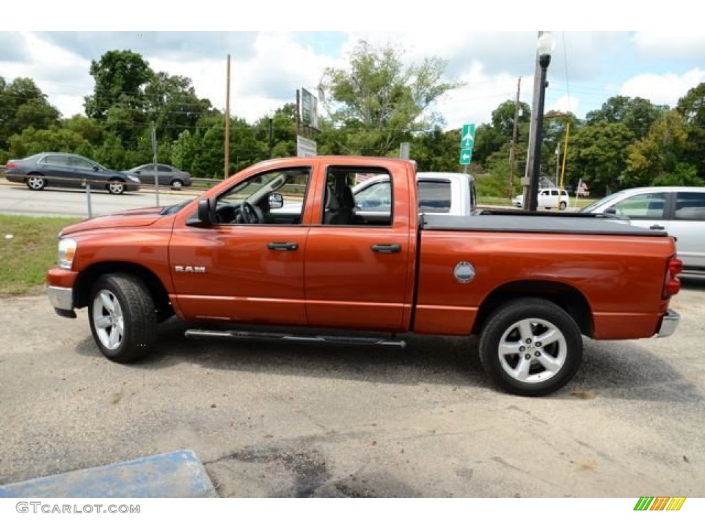 2008 Ram 1500 Big Horn Edition Quad Cab - Sunburst Orange Pearl / Medium Slate Gray photo #7