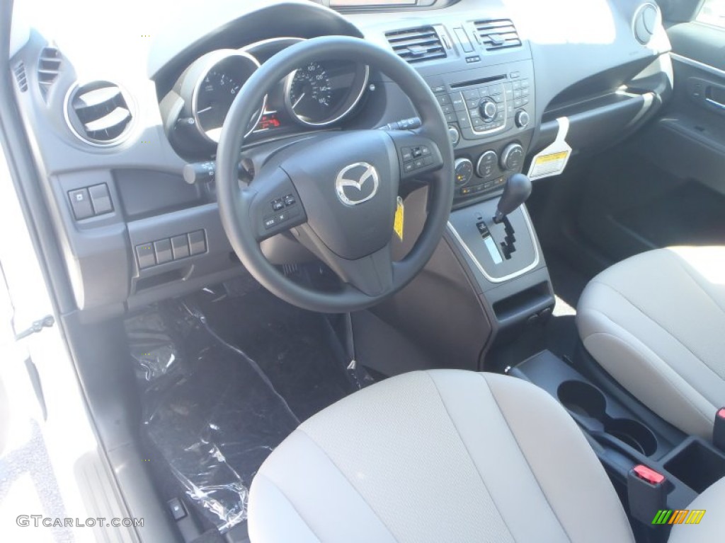 2013 MAZDA5 Sport - Crystal White Pearl / Sand photo #8