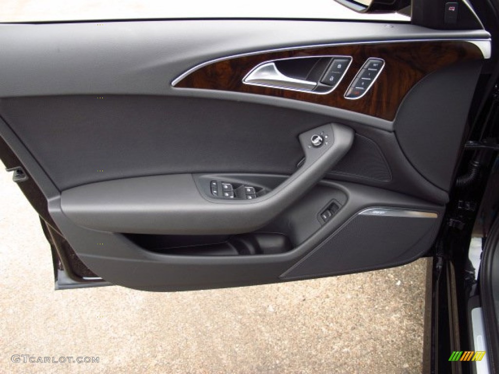 2014 Audi A6 3.0T quattro Sedan Black Door Panel Photo #84812781