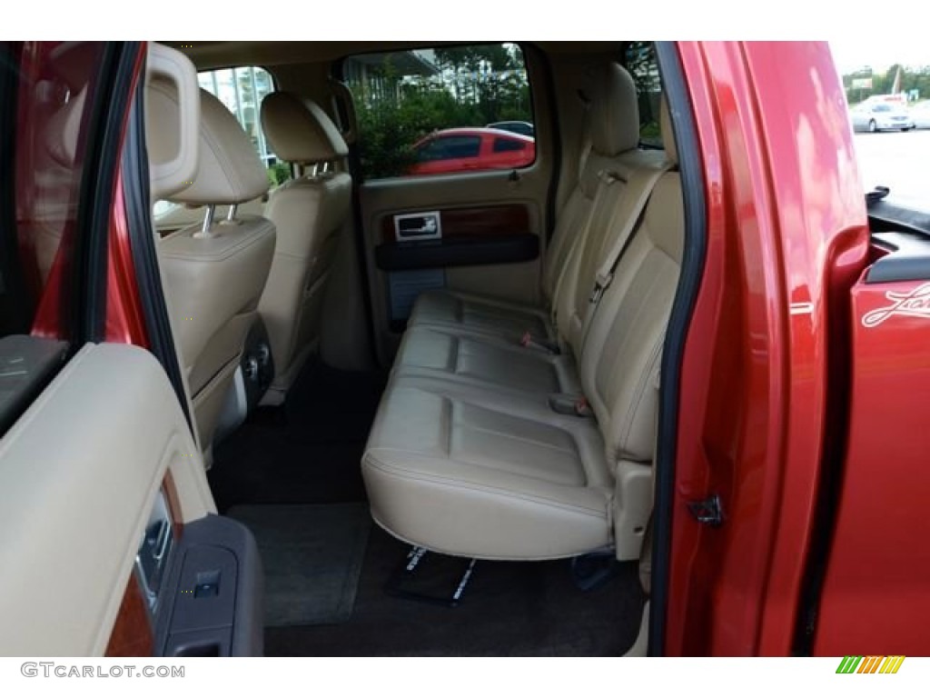 2010 F150 Lariat SuperCrew - Red Candy Metallic / Tan photo #13