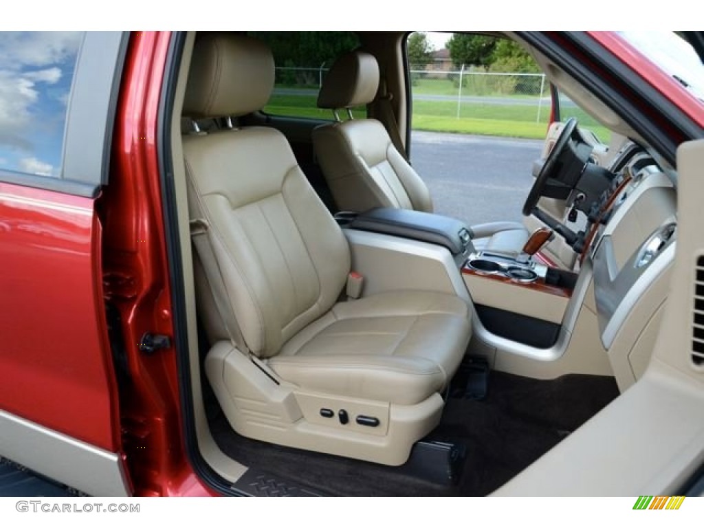 2010 F150 Lariat SuperCrew - Red Candy Metallic / Tan photo #19