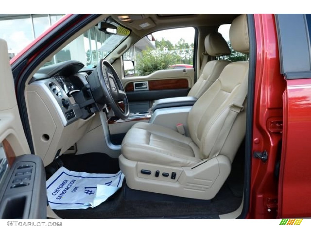 2010 F150 Lariat SuperCrew - Red Candy Metallic / Tan photo #21