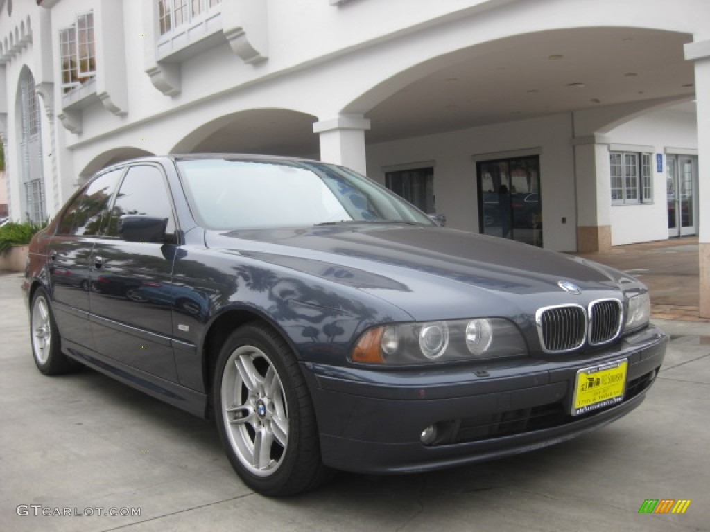 2002 5 Series 540i Sedan - Toledo Blue Metallic / Black photo #1
