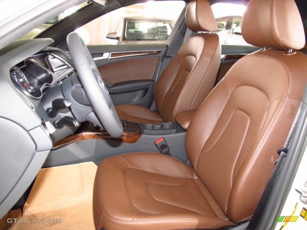 2014 A4 2.0T Sedan - Ibis White / Chestnut Brown/Black photo #12