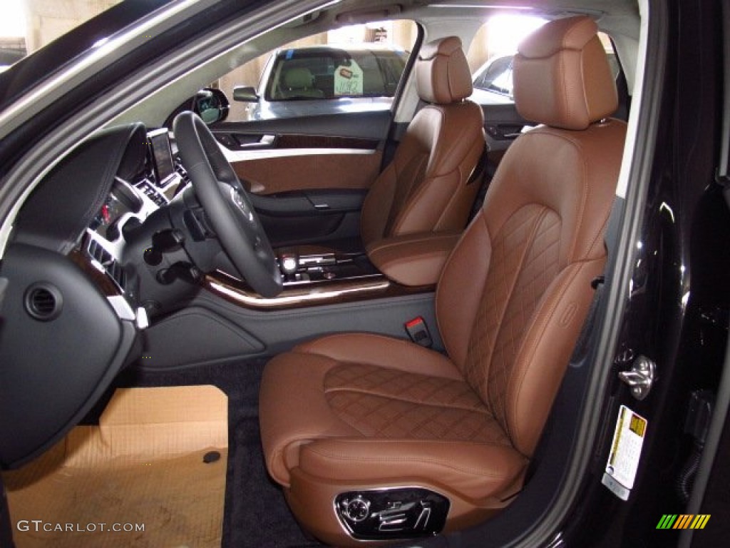 Nougat Brown Interior 2014 Audi A8 L 4.0T quattro Photo #84815748