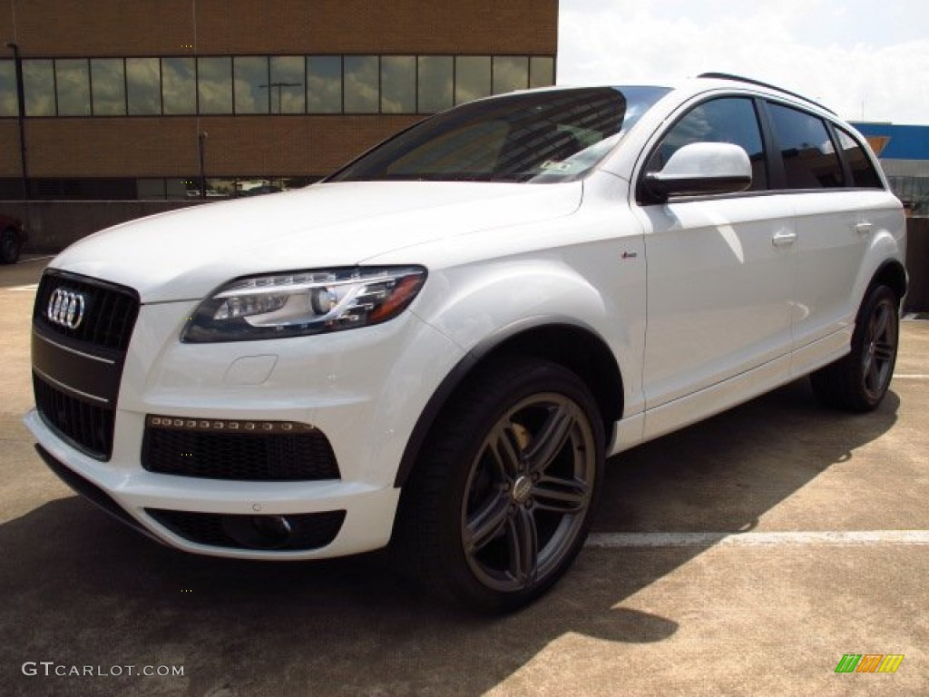 Glacier White Metallic 2014 Audi Q7 3.0 TDI quattro S Line Package Exterior Photo #84816312