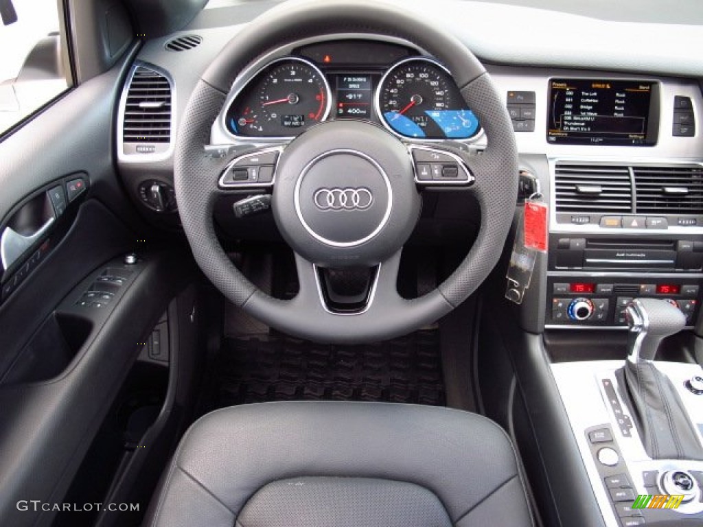 2014 Audi Q7 3.0 TDI quattro S Line Package Black Dashboard Photo #84816605