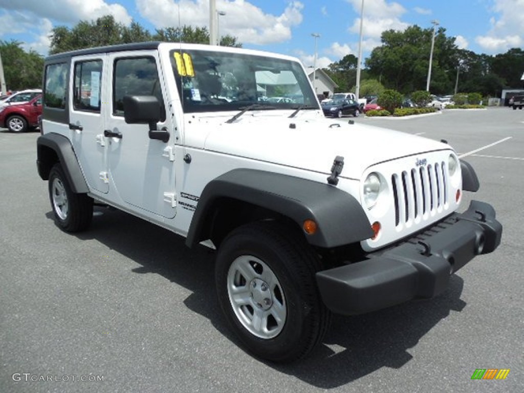 Bright White 2011 Jeep Wrangler Unlimited Sport 4x4 Right Hand Drive Exterior Photo #84817047
