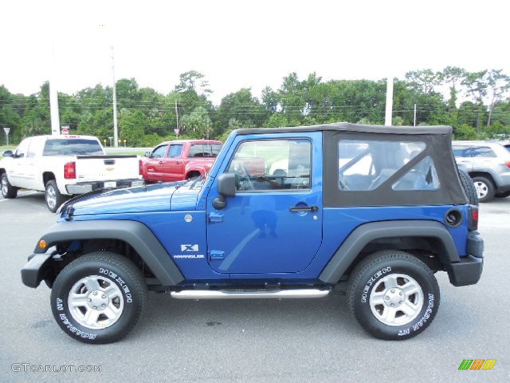 2009 Wrangler X 4x4 - Deep Water Blue Pearl Coat / Dark Slate Gray/Medium Slate Gray photo #2