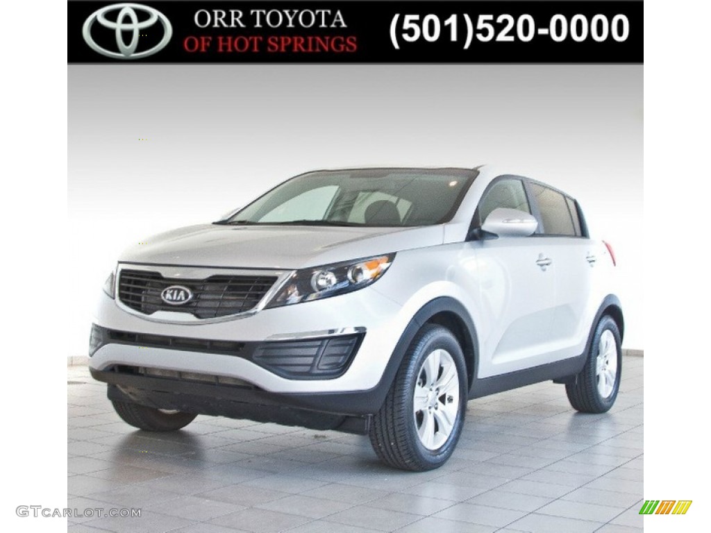 2012 Sportage LX - Bright Silver / Black photo #1