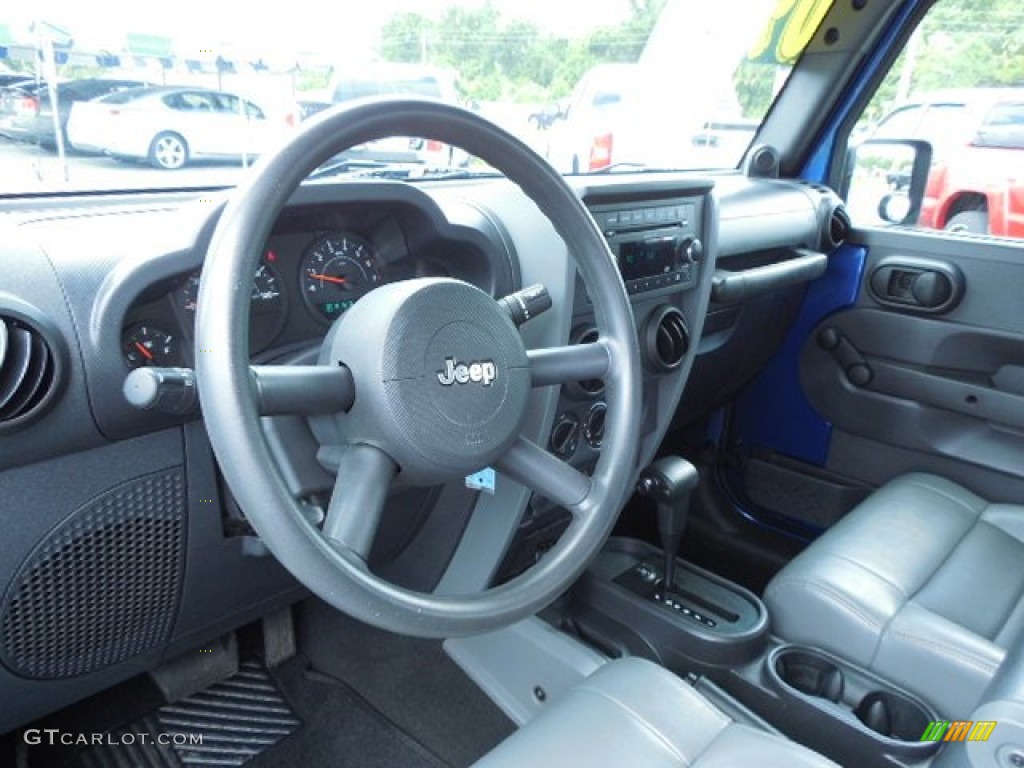 2009 Wrangler X 4x4 - Deep Water Blue Pearl Coat / Dark Slate Gray/Medium Slate Gray photo #6