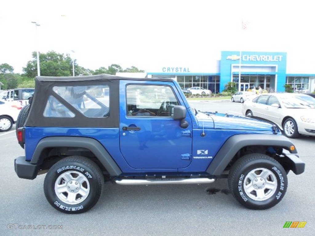 2009 Wrangler X 4x4 - Deep Water Blue Pearl Coat / Dark Slate Gray/Medium Slate Gray photo #9