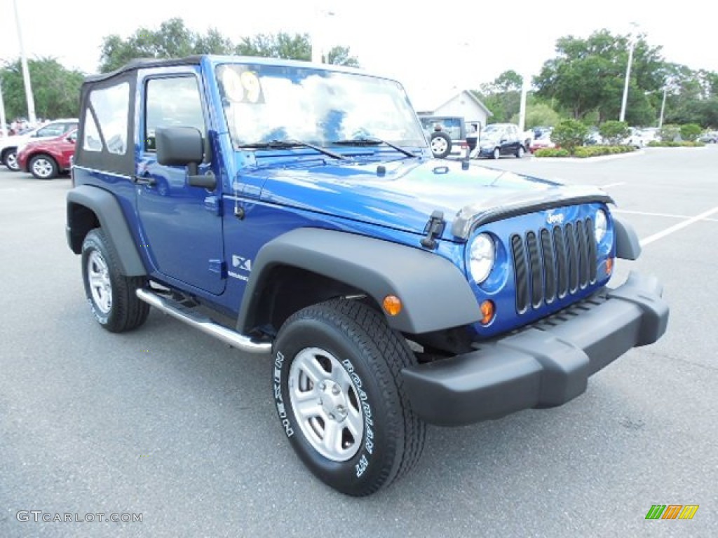 2009 Wrangler X 4x4 - Deep Water Blue Pearl Coat / Dark Slate Gray/Medium Slate Gray photo #10