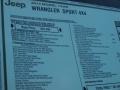 2014 Jeep Wrangler Sport S 4x4 Window Sticker