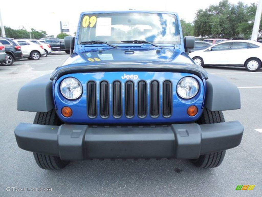 2009 Wrangler X 4x4 - Deep Water Blue Pearl Coat / Dark Slate Gray/Medium Slate Gray photo #13