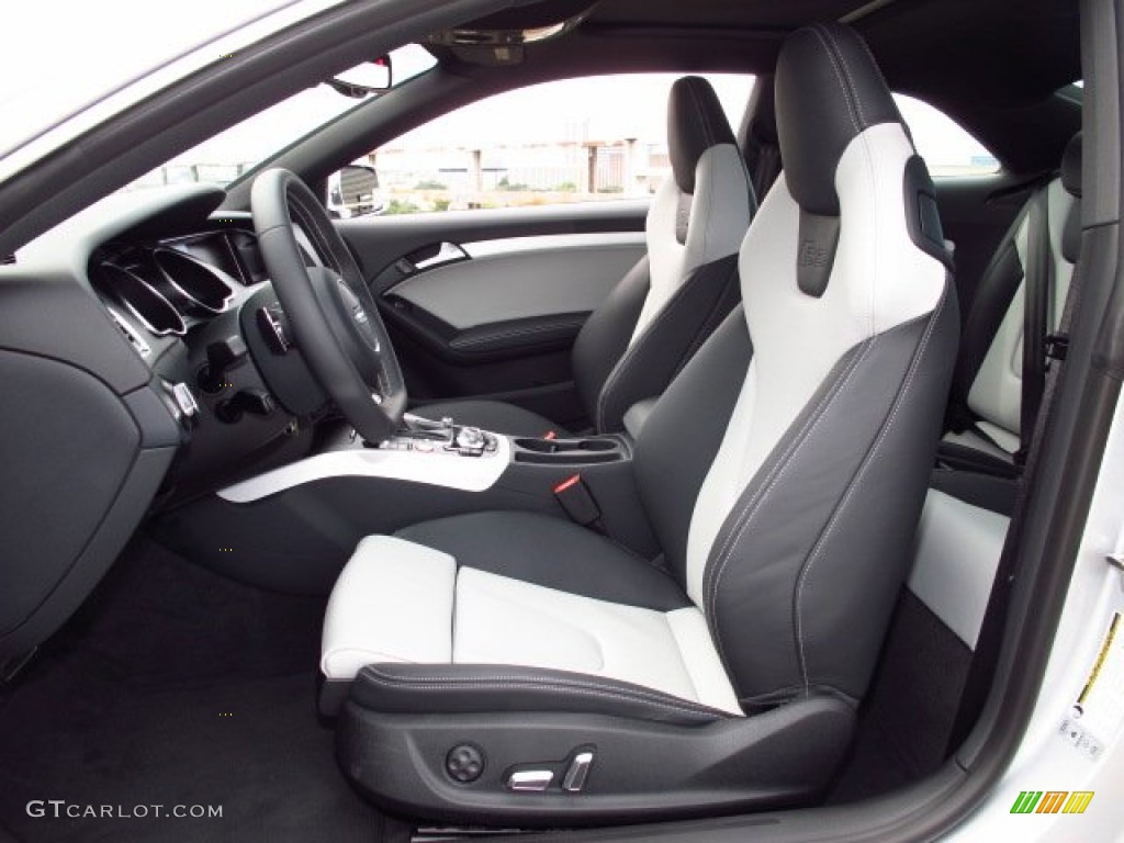 Black/Lunar Silver Interior 2014 Audi S5 3.0T Premium Plus quattro Coupe Photo #84817866