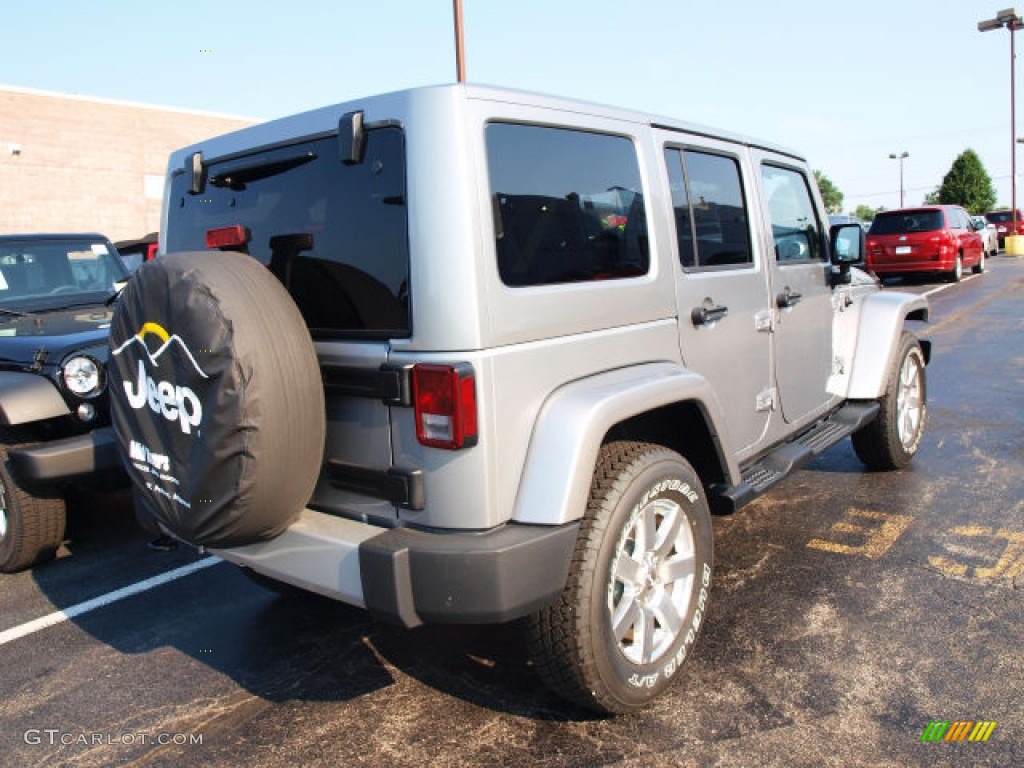 2013 Wrangler Unlimited Sahara 4x4 - Billet Silver Metallic / Black photo #3