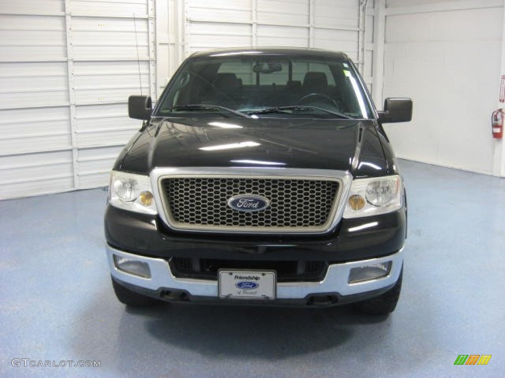 2004 F150 Lariat SuperCrew 4x4 - Black / Black photo #4