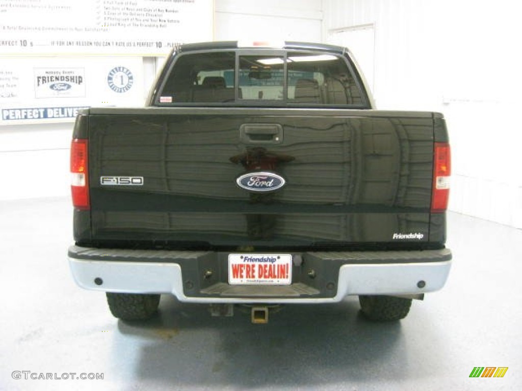 2004 F150 Lariat SuperCrew 4x4 - Black / Black photo #5