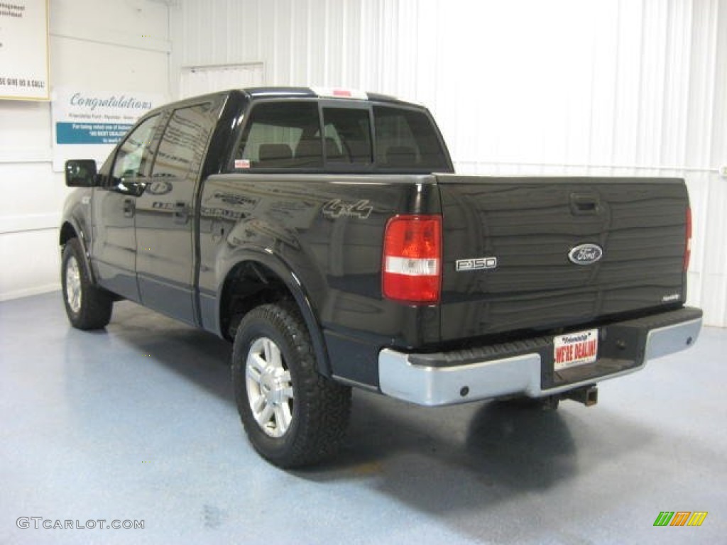2004 F150 Lariat SuperCrew 4x4 - Black / Black photo #8