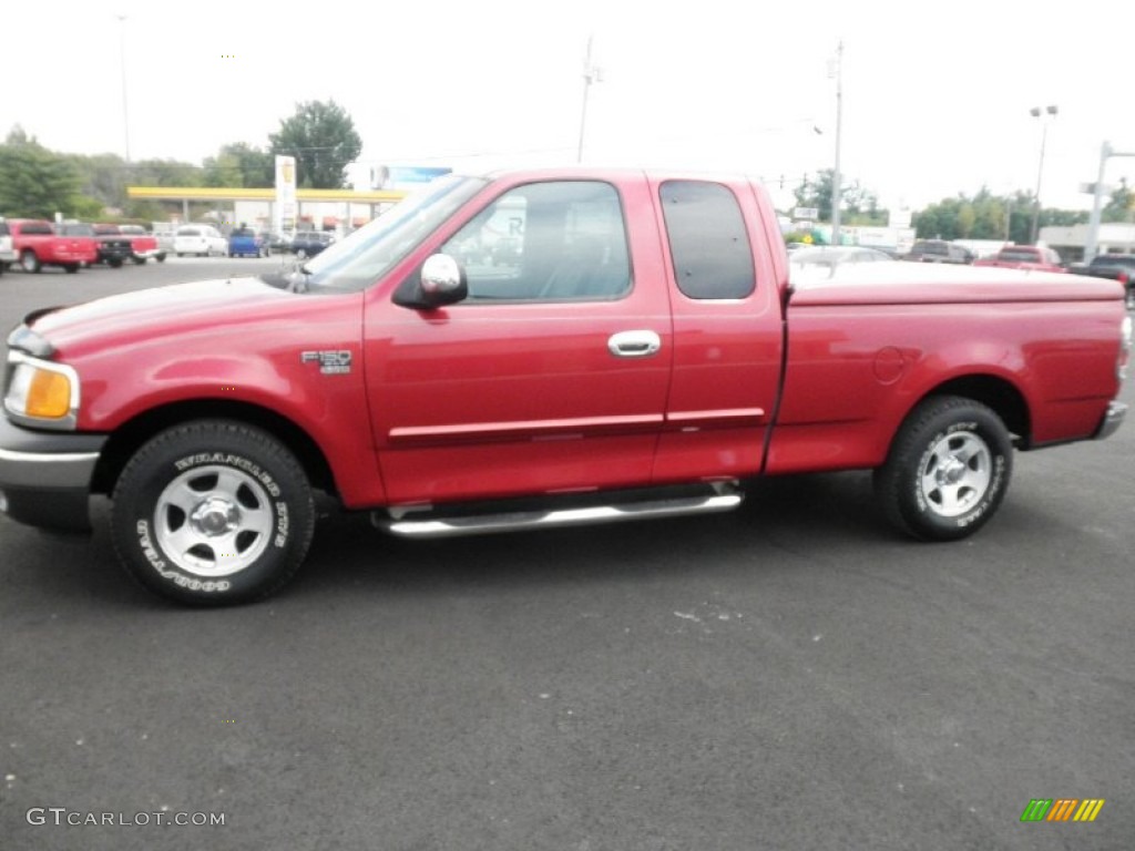 2004 F150 XLT Heritage SuperCab - Toreador Red Metallic / Heritage Graphite Grey photo #4