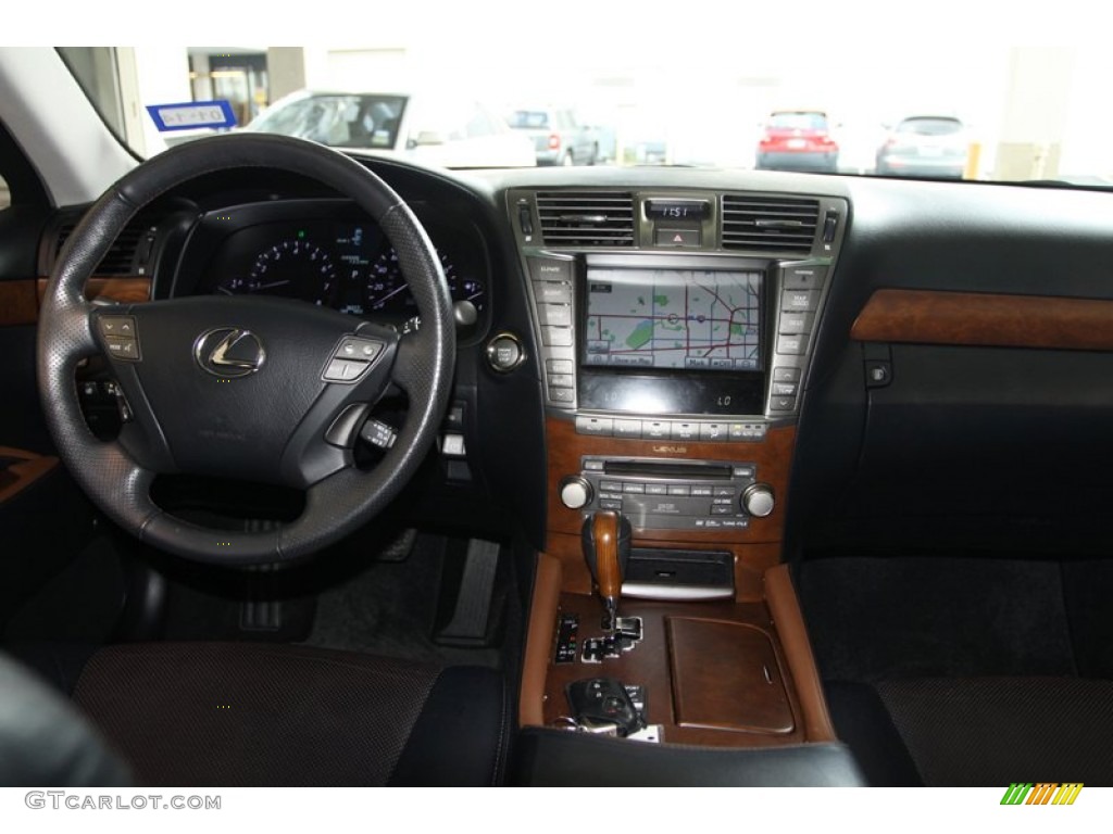 2010 Lexus LS 460 Black/Saddle Tan Dashboard Photo #84818544