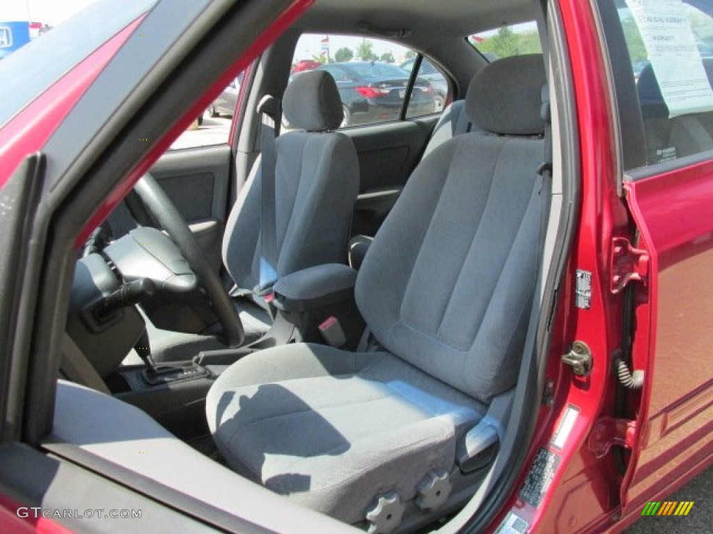 2005 Elantra GLS Sedan - Electric Red Metallic / Gray photo #11