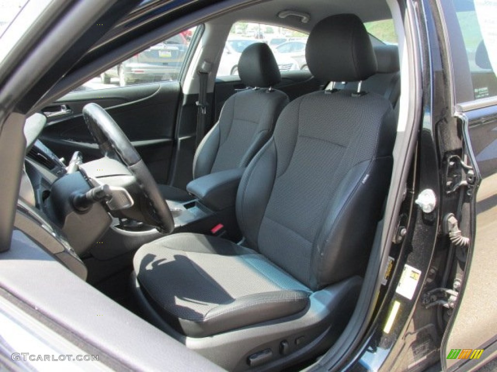 2011 Sonata SE - Midnight Black / Black photo #12