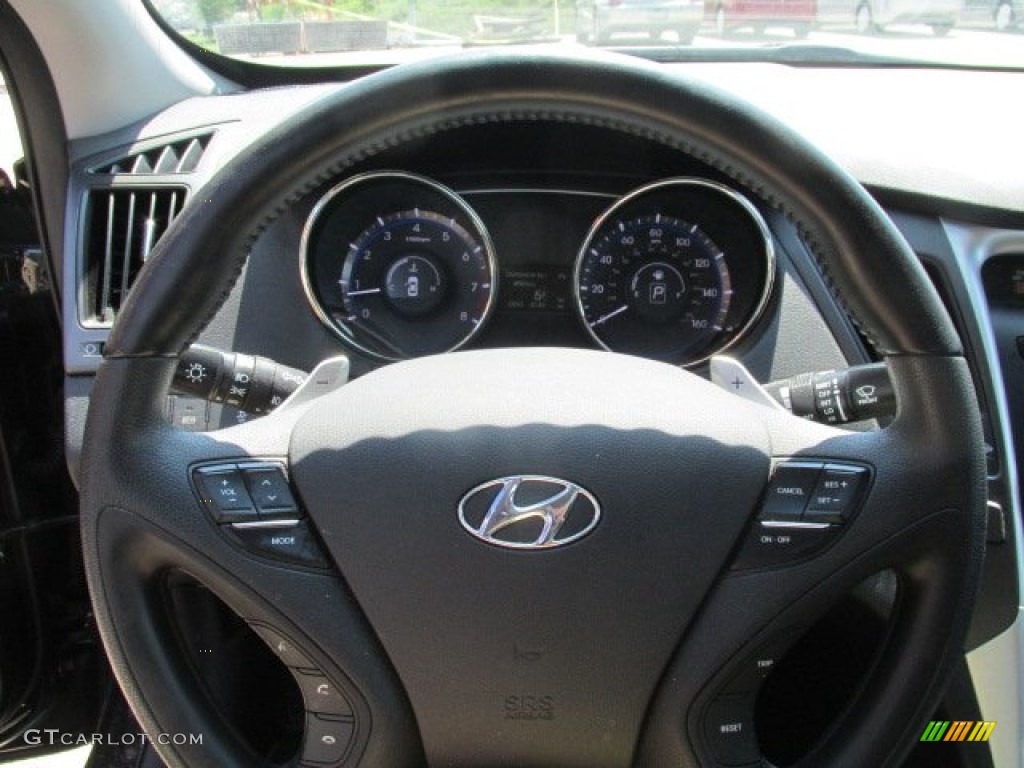 2011 Sonata SE - Midnight Black / Black photo #17