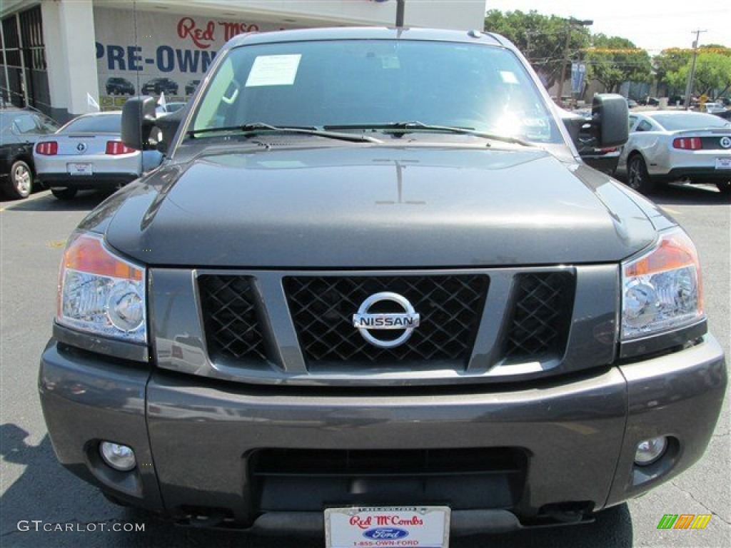 2012 Titan Pro-4X Crew Cab 4x4 - Smoke Gray / Pro 4X Charcoal photo #2