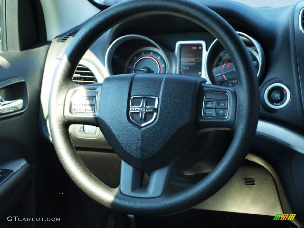 2014 Dodge Journey SXT Black/Light Frost Beige Steering Wheel Photo #84820995