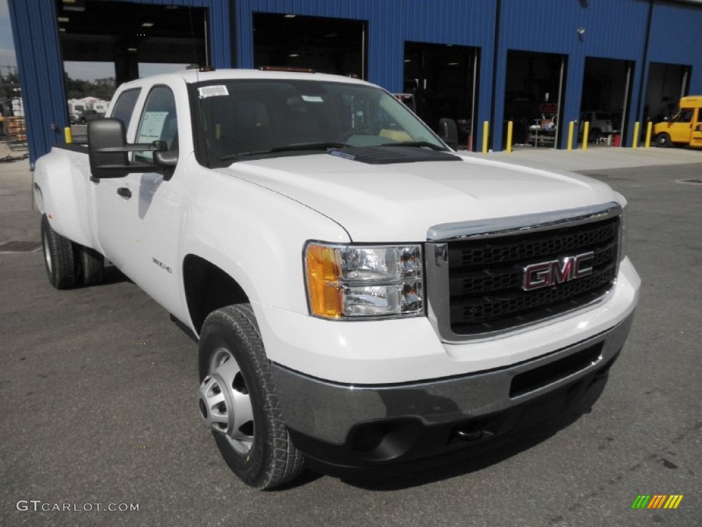 Summit White 2014 GMC Sierra 3500HD Crew Cab 4x4 Dually Exterior Photo #84821493