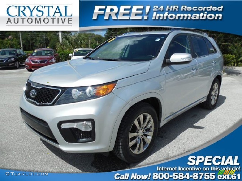 2011 Sorento SX V6 - Bright Silver / Black photo #1