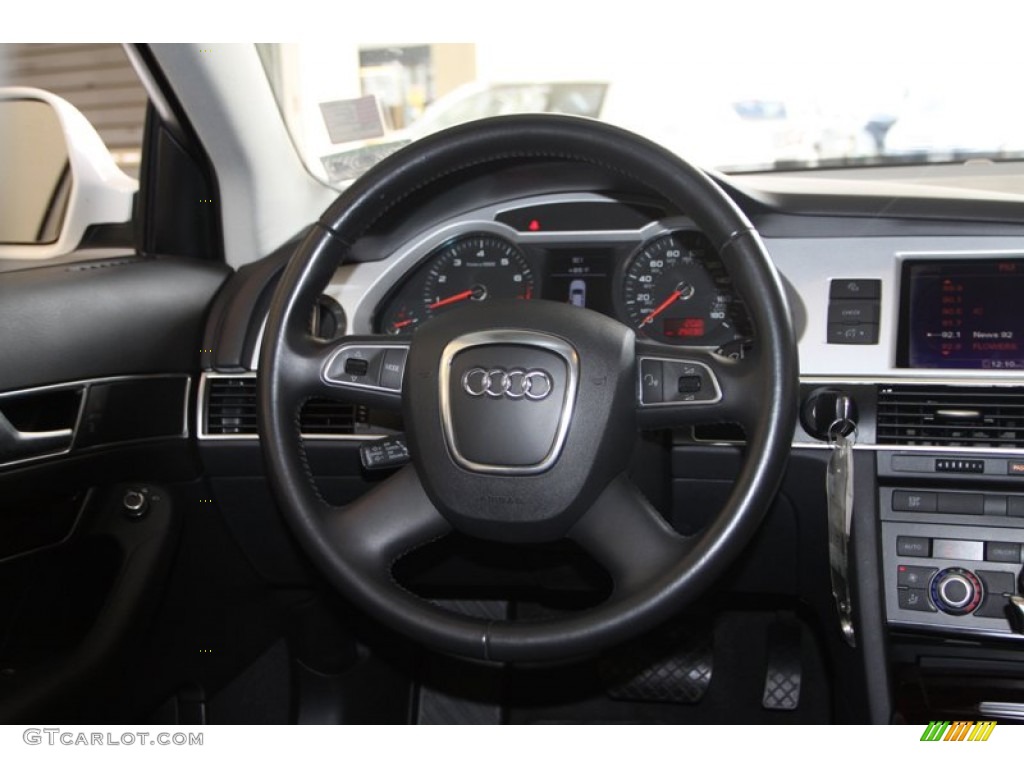 2011 Audi A6 3.2 Sedan Black Steering Wheel Photo #84822147