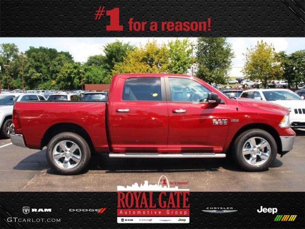 2013 1500 Big Horn Crew Cab 4x4 - Deep Cherry Red Pearl / Canyon Brown/Light Frost Beige photo #1