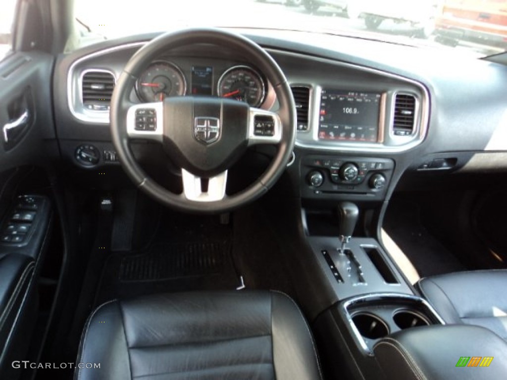 2011 Dodge Charger R/T Plus AWD Black Dashboard Photo #84825084